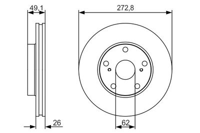 Диск тормозной передний BOSCH 0986479S16