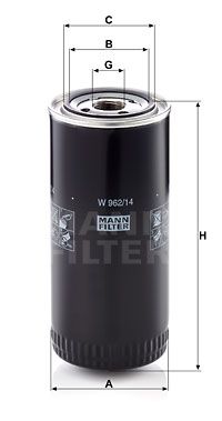 Фильтр масляный MANN-FILTER W96214