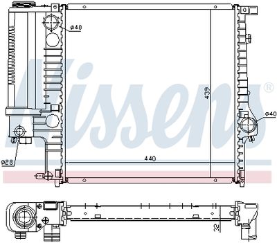 Радиатор системы охлаждения NISSENS 60623A