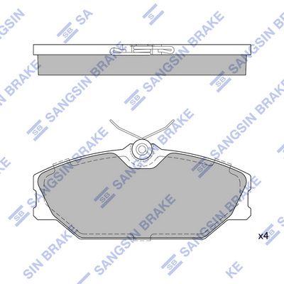 Колодки тормозные передние SANGSIN SP1483A
