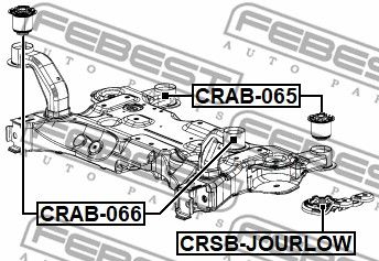 Сайлентблок заднего подрамника FEBEST CRAB065