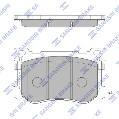 Колодки тормозные передние SANGSIN SP1547