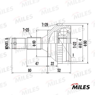 ШРУС наружный Miles GA20384