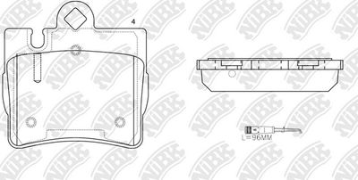 Колодки тормозные дисковые задние NIBK PN0200W