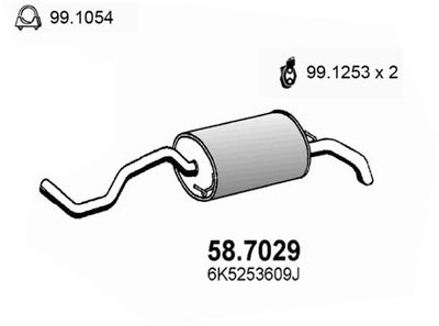 Глушитель задняя часть ASSO 587029