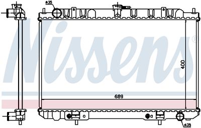 Радиатор системы охлаждения NISSENS 68713