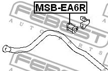 Втулка стабилизатора заднего FEBEST MSBEA6R