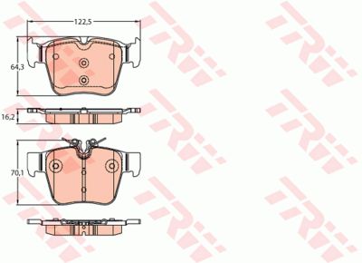 Колодки тормозные задние TRW GDB2154