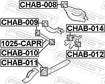 Сайлентблок заднего рычага FIXAR FG0495