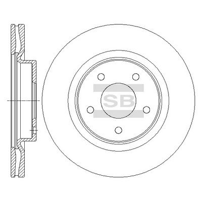 Диск тормозной передний SANGSIN SD4223