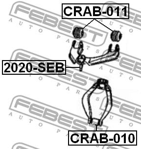 Сайлентблок рычага переднего верхний FEBEST CRAB011