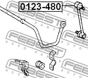 Тяга стабилизатора FEBEST 0123480