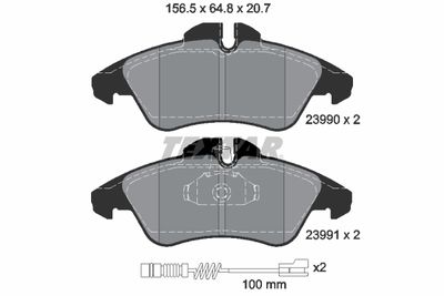 Колодки тормозные передние TEXTAR 2399002
