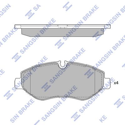 Колодки тормозные передние SANGSIN SP1622