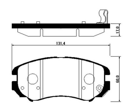 Колодки тормозные дисковые передние HSB HP0009
