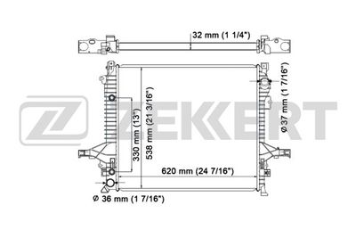 Радиатор охлаждения двигателя Zekkert MK1235