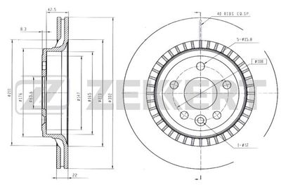 Диск тормозной задний Zekkert BS5883