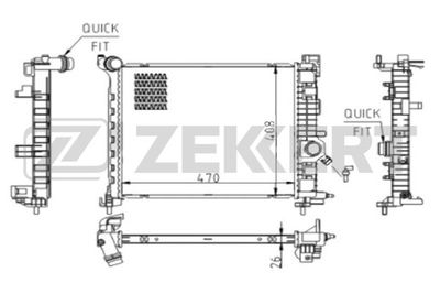 Радиатор охлаждения двигателя Zekkert MK1612