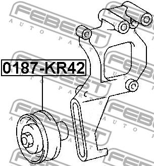 Ролик натяжной ремня кондиционера комплект FEBEST 0187KR42