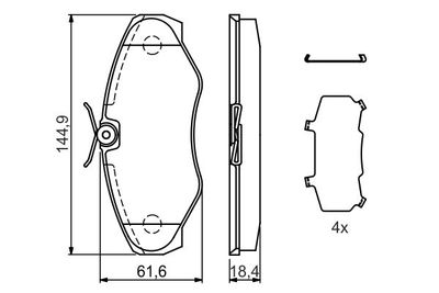 Колодки тормозные дисковые передние BOSCH 0986424531