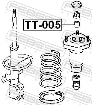 Втулка амортизатора заднего TOYOTA 9038715027