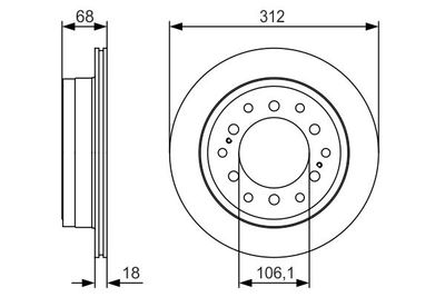 Диск тормозной задний BOSCH 0986479S36