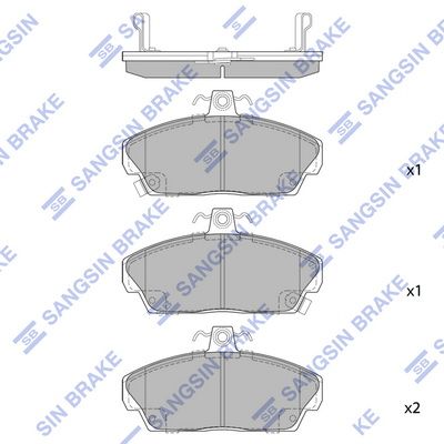 Колодки тормозные передние SANGSIN SP1571
