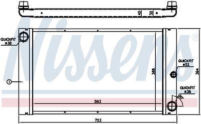 Радиатор системы охлаждения NISSENS 60762