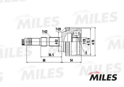 ШРУС наружный Miles GA20356