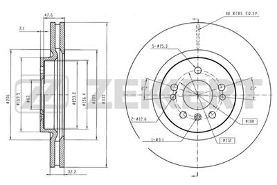 Диск тормозной передний Zekkert BS5838