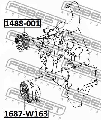 Ролик натяжителя FEBEST 1687W163
