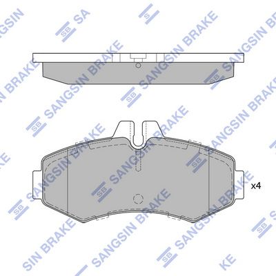 Колодки тормозные дисковые SANGSIN SP4049