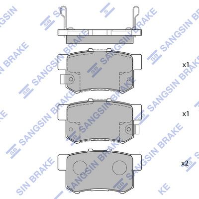 Колодки тормозные дисковые SANGSIN SP1076R