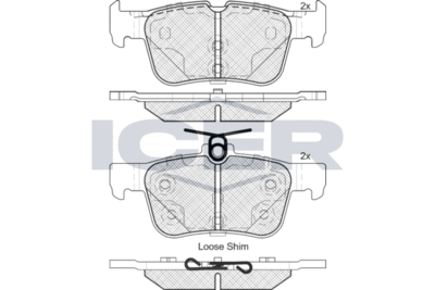 Колодки тормозные дисковые задние ICER 182198
