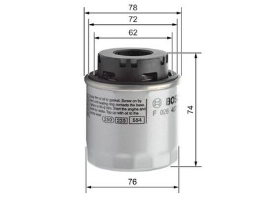 Фильтр масляный BOSCH F026407181