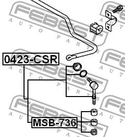Ремкомплект тяги стабилизатора FEBEST MSB736