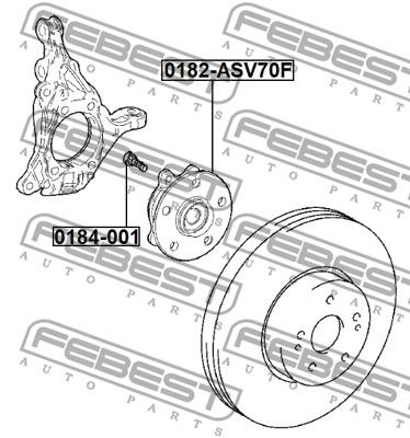Ступица передняя FEBEST 0182ASV70F