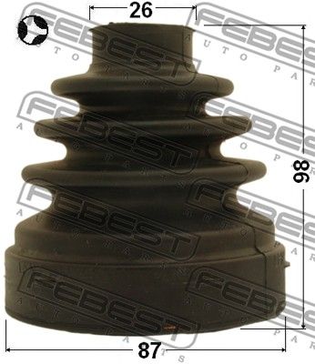Пыльник ШРУС внутреннего комплект FEBEST 2115CA223LHT