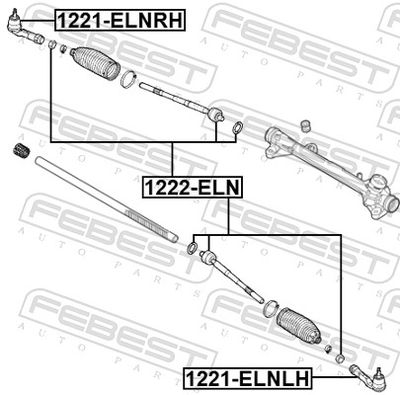 Тяга рулевая FEBEST 1222ELN