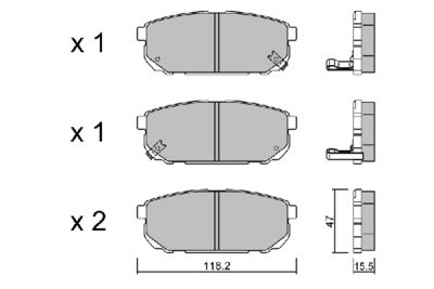 Колодки тормозные дисковые PMC PKBE21