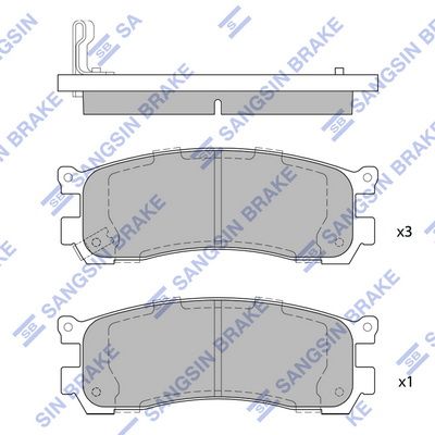 Колодки тормозные задние SANGSIN SP1528