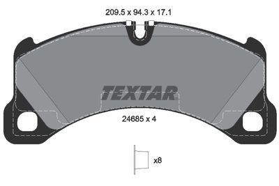 Колодки тормозные передние TEXTAR 2468501