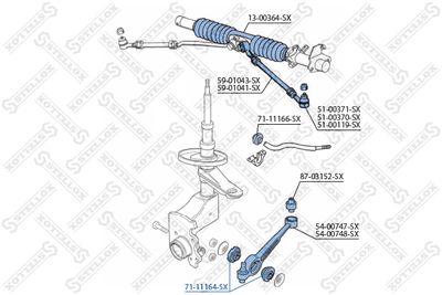 Сайлентблок рычага STELLOX 7111164SX