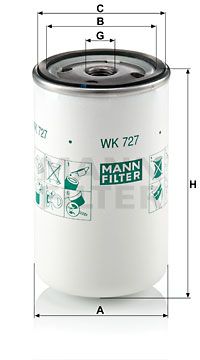 Фильтр топливный MANN-FILTER WK727