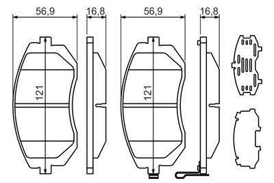 Колодки тормозные дисковые передние BOSCH 0986494315