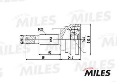 ШРУС наружный Miles GA10028