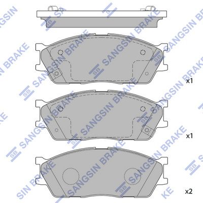 Колодки тормозные дисковые SANGSIN SP1164