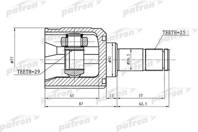 ШРУС внутренний PATRON PCV1392