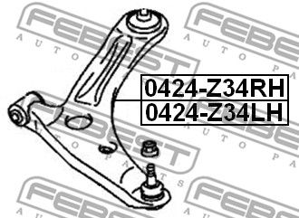 Рычаг передний левый FEBEST 0424Z34LH