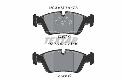 Колодки тормозные дисковые передние TEXTAR 2328702